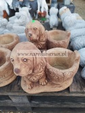 Figurka betonowa PIES Z DONICĄ PIESEK 30 cm