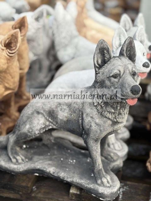 Figurka betonowa Pies OWCZAREK MŁODY 35 cm.