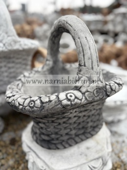 Figurka betonowa donica doniczka KOSZ KOSZYK WIKLINOWY 42 cm.