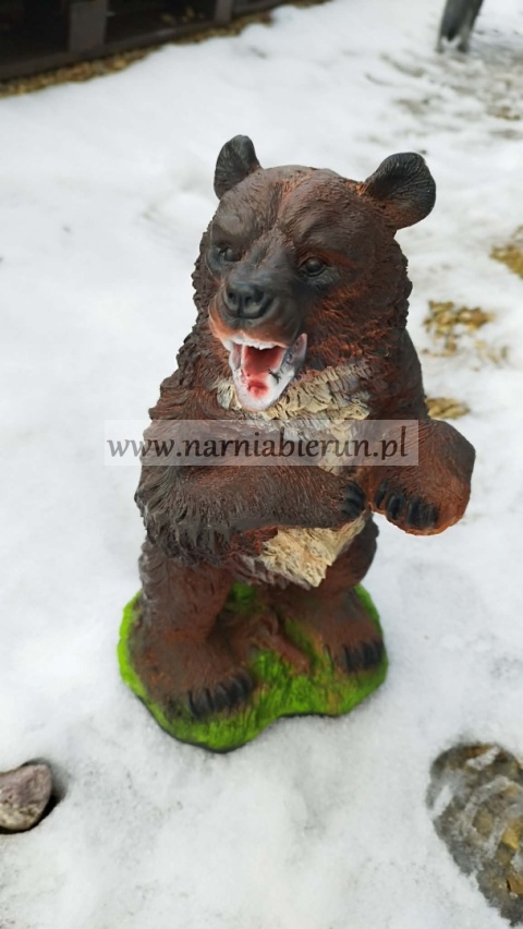 Figurka ogrodowa z żywicy Niedźwiedź brunatny miś 35 cm.