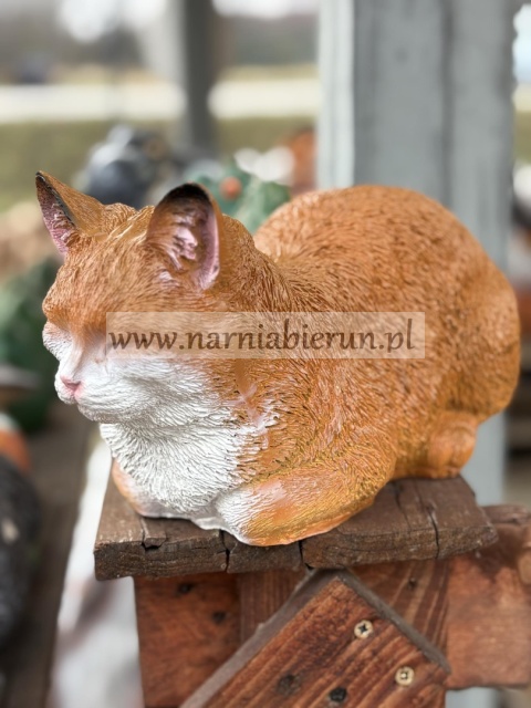 Figurka ogrodowa Śpiący KOT KOTEK 17 cm