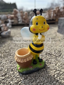 Figurka z żywicy pszczoła pszczółka maja z doniczką donica 52 cm.