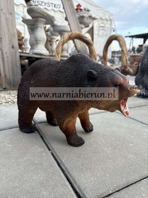 Figurka ogrodowa z żywicy Niedźwiedź brunatny miś 37 cm.