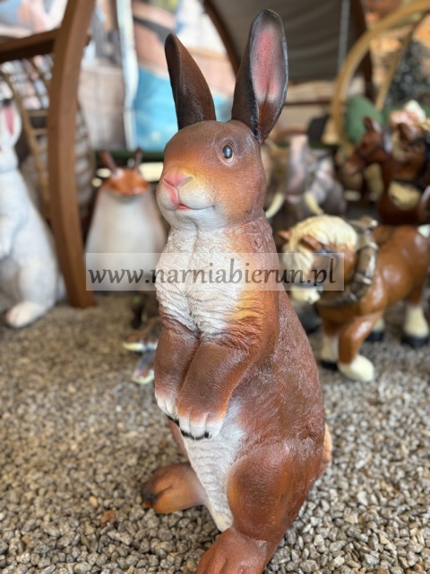 Figurka ogrodowa z żywicy Zając ZAJĄCZEK KRÓLIK 80 cm.