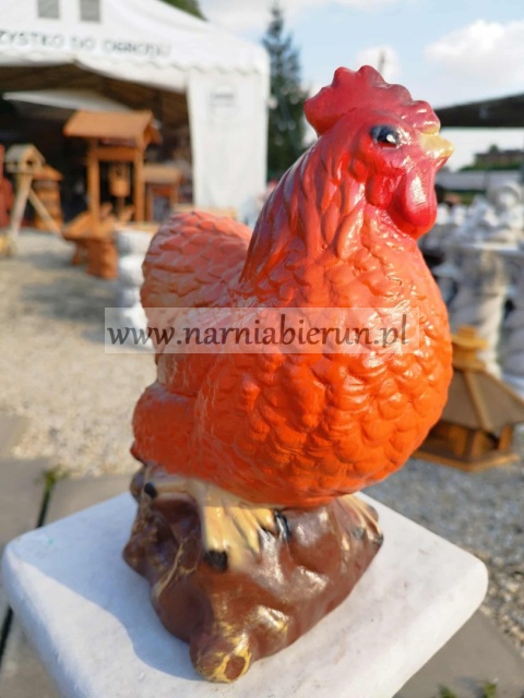 Figurka z ceramiki KURA kurka pomarańczowa 26 cm