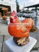 Figurka z ceramiki KURA kurka pomarańczowa 26 cm