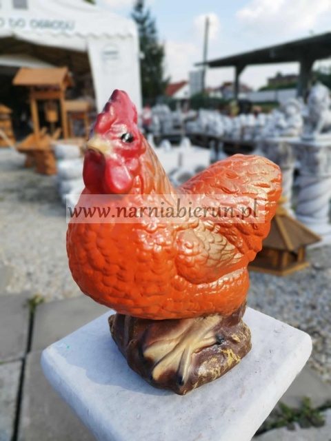Figurka z ceramiki KURA kurka pomarańczowa 26 cm