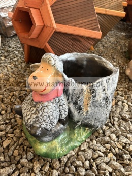Figurka z ceramiki Owca baran baranek owieczka donica doniczka 30 cm