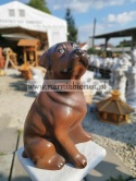 Figurka z ceramiki PIES LABRADOR brązowy 35 cm