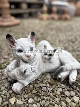 Figurka z żywcy KOT KOTEK Kotki z mamą 30 cm