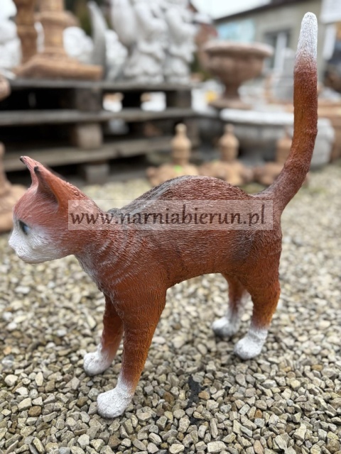 Figurka z żywcy KOT KOTEK brązowy 33 cm
