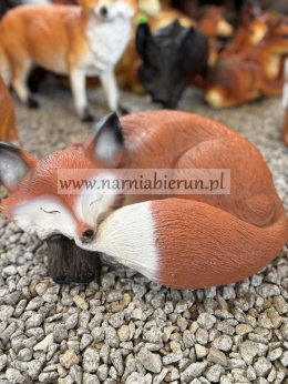 Figurka z żywcy Lisek lis śpiący leżący 45 cm