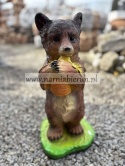 Figurka z żywicy NIEDŹWIEDŹ MIŚ stojący z miodem 53 cm.