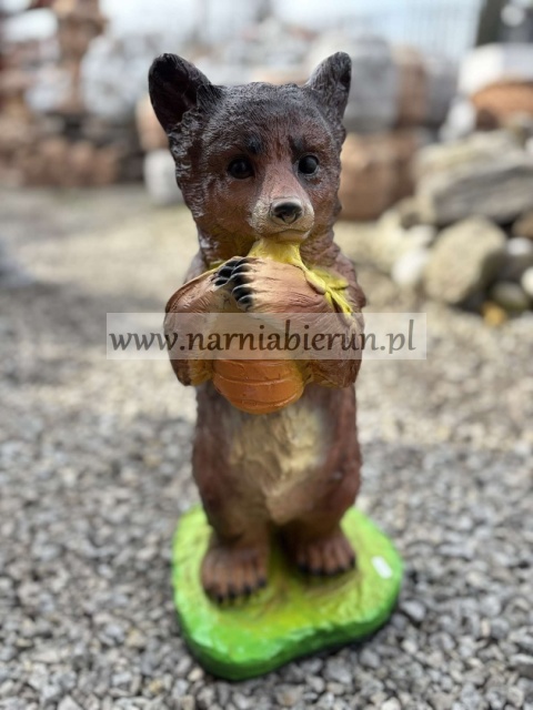 Figurka z żywicy NIEDŹWIEDŹ MIŚ stojący z miodem 53 cm.