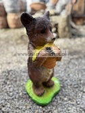 Figurka z żywicy NIEDŹWIEDŹ MIŚ stojący z miodem 53 cm.