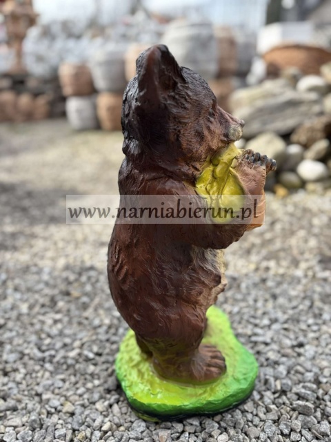 Figurka z żywicy NIEDŹWIEDŹ MIŚ stojący z miodem 53 cm.