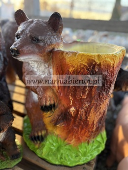 Figurka z żywicy Niedźwiedź miś z donicą doniczką 57 cm