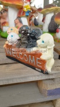 Figurka z żywicy Pies Pieski Welcome 25 cm.