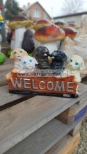 Figurka z żywicy Pies Pieski Welcome 25 cm.