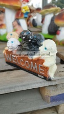 Figurka z żywicy Pies Pieski Welcome 25 cm.
