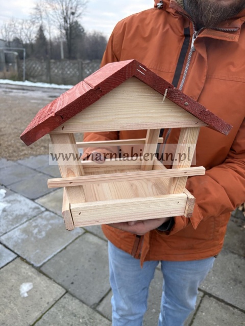 Karmnik drewniany MAŁY CHIŃSKI dla ptaków do ogrodu