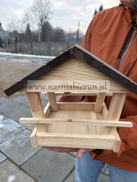 Karmnik drewniany MAŁY CHIŃSKI dla ptaków do ogrodu