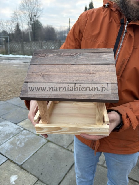 Karmnik drewniany MAŁY CHIŃSKI dla ptaków do ogrodu