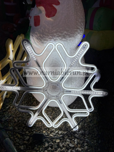 Ozdoba Świąteczna ŚNIEŻYNKA LED NEON