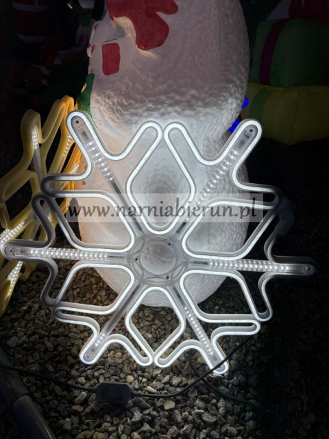 Ozdoba Świąteczna ŚNIEŻYNKA LED NEON