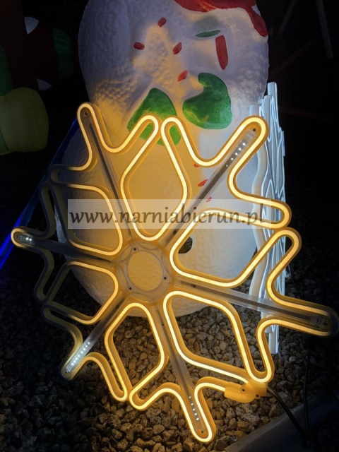 Ozdoba Świąteczna ŚNIEŻYNKA LED NEON