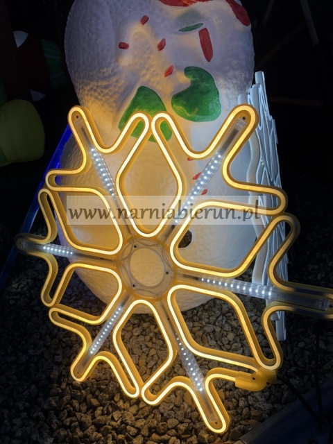 Ozdoba Świąteczna ŚNIEŻYNKA LED NEON