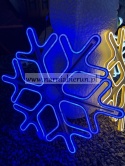 Ozdoba Świąteczna ŚNIEŻYNKA LED NEON