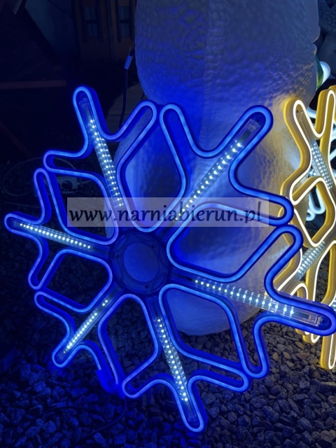 Ozdoba Świąteczna ŚNIEŻYNKA LED NEON