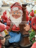 Figura z Żywicy KRASNAL Krasnoludek latarnik z latarnią 70 cm