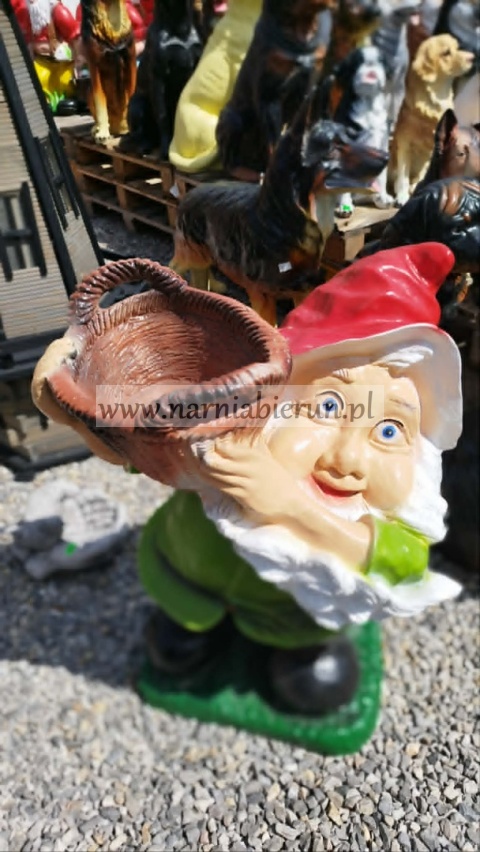 Figura z Żywicy KRASNAL OGRODOWY KOSZAŁEK-OPAŁEK 70 cm.