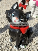 Figurka z żywicy KOT KOTEK Kotka z kokardką bajkowy czarny biały rudy 40 cm