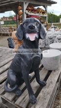 Figurka z żywicy Pies Labrador czarny 70 cm