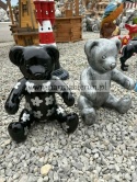 Figurka z żywicy MIŚ HARIBO CZARNY SREBRNY 30 cm