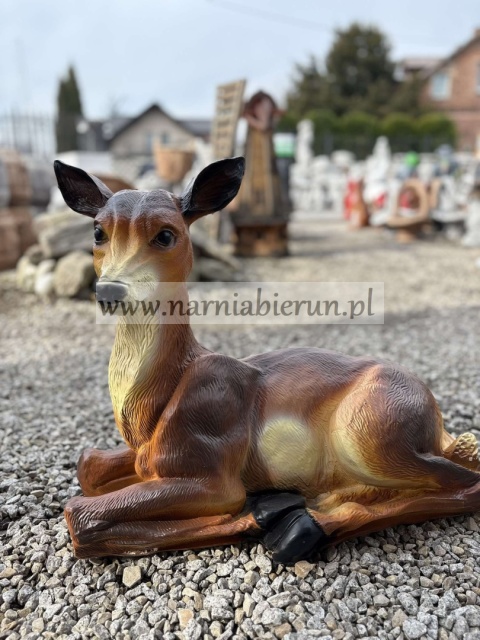 Figurka z żywicy Duża Leżąca SARNA 63 cm.