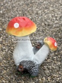 Figurka z żywicy Grzyb jeż Grzyby z jeżami Muchomor Muchomory 46 cm.