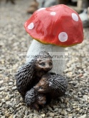 Figurka z żywicy Grzyb z jeżami jeż Muchomor 36 cm.