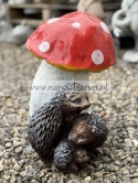 Figurka z żywicy Grzyb z jeżami jeż Muchomor 36 cm.