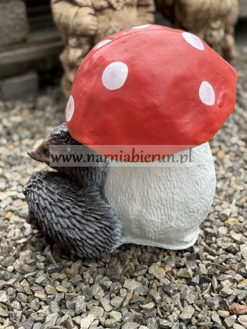 Figurka z żywicy Grzyb z jeżami jeż Muchomor 36 cm.