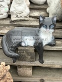 Figurka z żywicy KOT KOTEK leżący czarny 30 cm