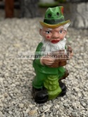 Figurka z żywicy Krasnal Krasnoludek Skrzat Leśnik Myśliwy mały 38 cm.