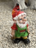 Figurka z żywicy Krasnal krasnoludek nosiwoda z wiadrami 35 cm.