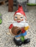 Figurka z żywicy Krasnal krasnoludek z piwem piwosz 33 cm.