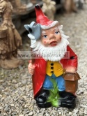 Figurka z żywicy Krasnal krasnoludek z toporem halabardnik 42 cm.