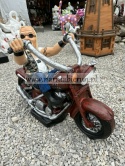 Figurka z żywicy MOTOCYKLISTA HARLEY MOTOR 75 cm