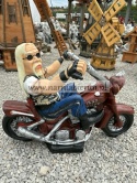 Figurka z żywicy MOTOCYKLISTA HARLEY MOTOR 75 cm